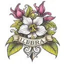 libra birth   flower   tattoo design idea