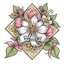 libra birth   flower   tattoo design idea