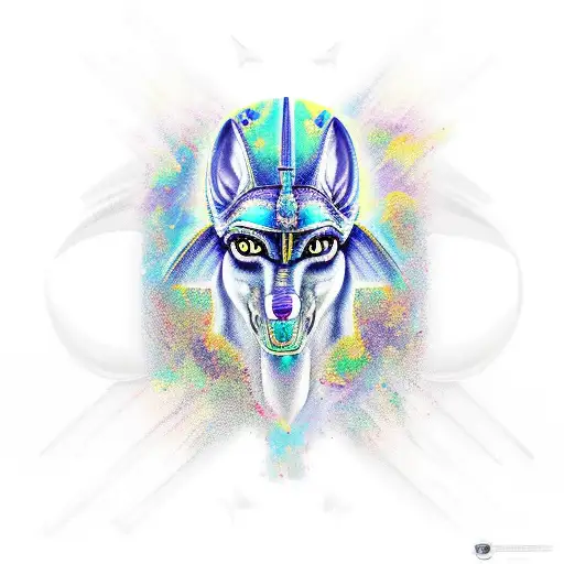 anubis 3d tattoo design idea