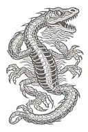scorpion corocdile tattoo design idea