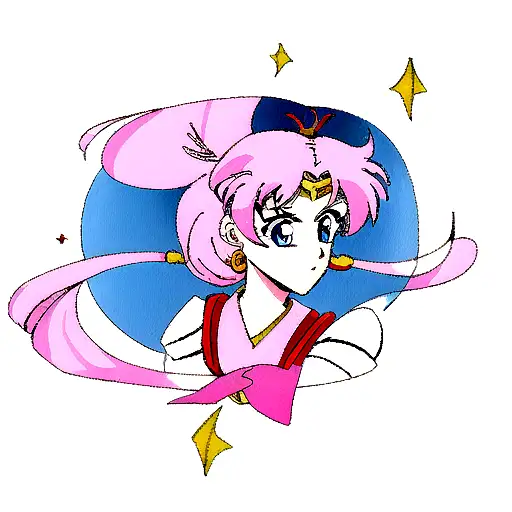 mulan and sailor moon with breast cancer ribbon tattoo design idea