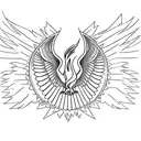 phoenix with breast cancer ribbon and phrase fight like a girl tattoo design idea