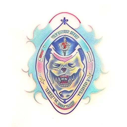 never be alone tattoo design idea