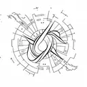 all classical elements fire, water, air, earth in cool mix tattoo design idea