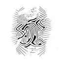 waterfalls with some respect to rap and family tattoo design idea