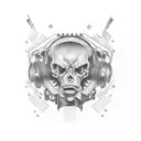  respect to rap and family tattoo design idea