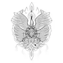 Celtic phoenix  tattoo design idea