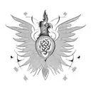 Celtic phoenix  tattoo design idea