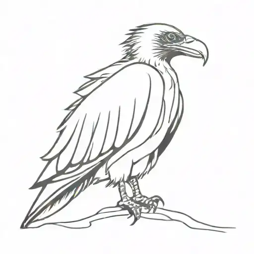 vulture silhouette tattoo design idea