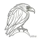 vulture silhouette tattoo design idea