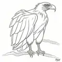 vulture silhouette tattoo design idea