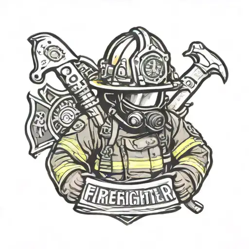 firefighter tattoo design idea