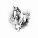 horse jumping  tattoo design idea
