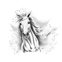 horse jumping  tattoo design idea