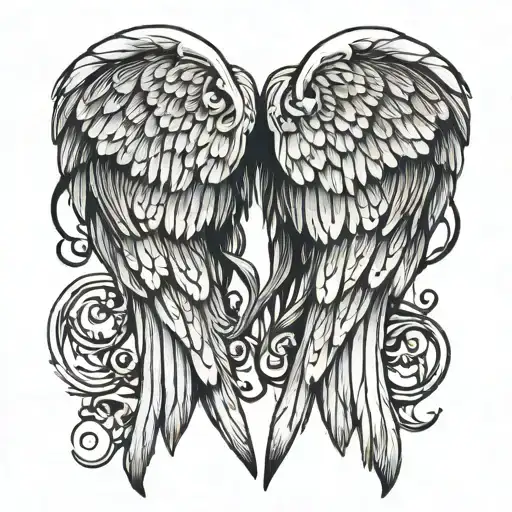 loyalty angel wings  tattoo design idea