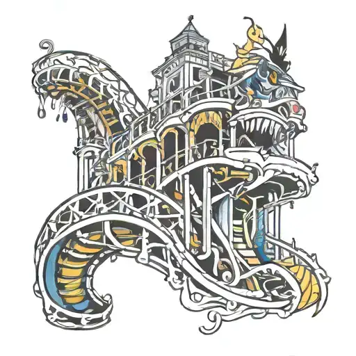 rollercoaster tattoo design idea