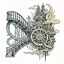 rollercoaster tattoo design idea