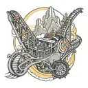 rollercoaster tattoo design idea