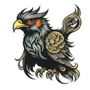 phoenix angry  tattoo design idea