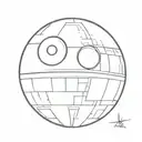death star tattoo design idea