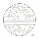 death star tattoo design idea