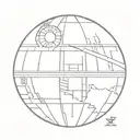 death star tattoo design idea