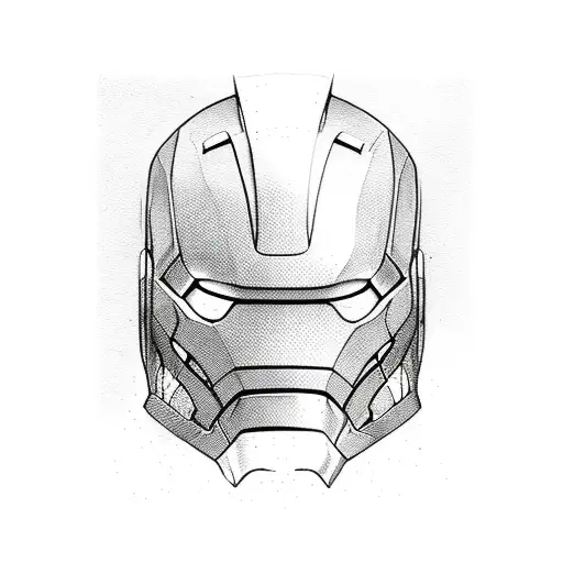 devil ironman face tattoo design idea