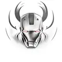devil ironman face tattoo design idea