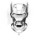 devil ironman face tattoo design idea