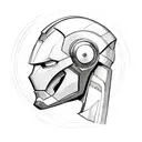 devil ironman face tattoo design idea