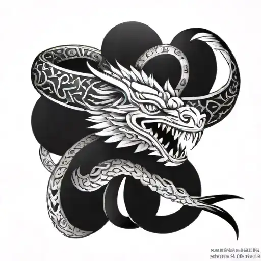 pulsera con quetzalcoatl wrapped tattoo design idea