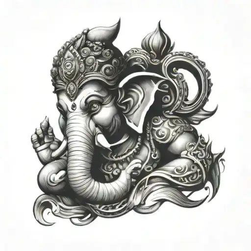 ganesh and mahakal  tattoo design idea