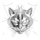 cat gorillaz tattoo design idea