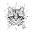 cat gorillaz tattoo design idea