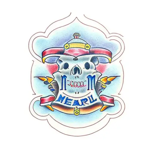 mom and dad memorial tattoo design idea