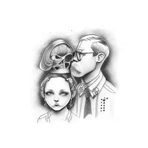 mom and dad memorial tattoo design idea