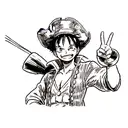 pirate luffy tattoo design idea
