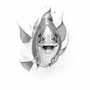 blue catfish  tattoo design idea