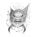 blue catfish  tattoo design idea