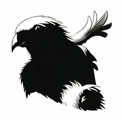 Cockatoo smoking a cigarette tattoo design idea