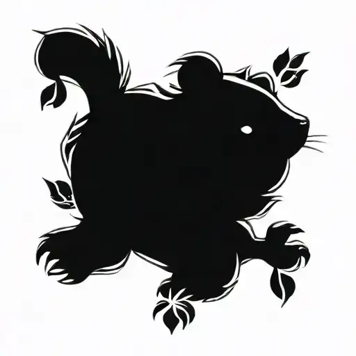Cute wombat  tattoo design idea