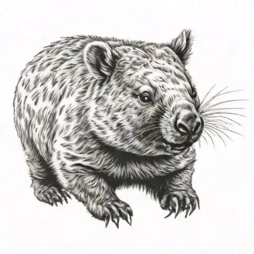 Wombat tattoo design idea
