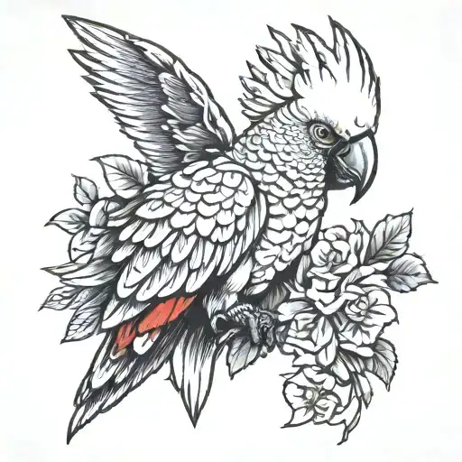 Scary Cockatoo  tattoo design idea