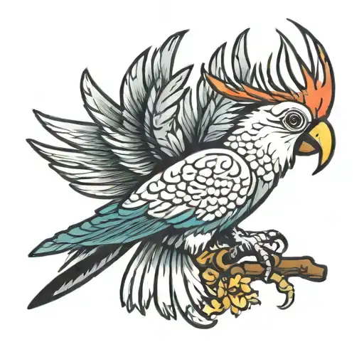 Scary Cockatoo  tattoo design idea