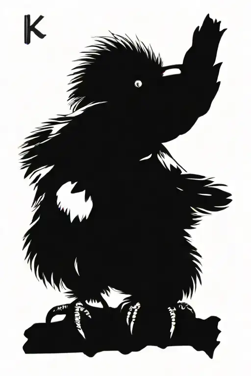 Kookaburra on a branch tattoo design idea