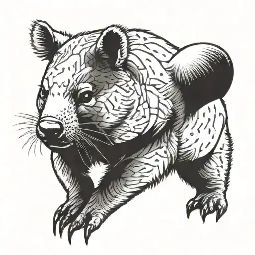 Wombat tattoo design idea