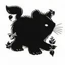 Cute wombat  tattoo design idea