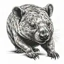 Wombat tattoo design idea