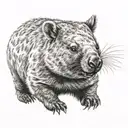 Wombat tattoo design idea