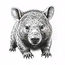 Wombat tattoo design idea